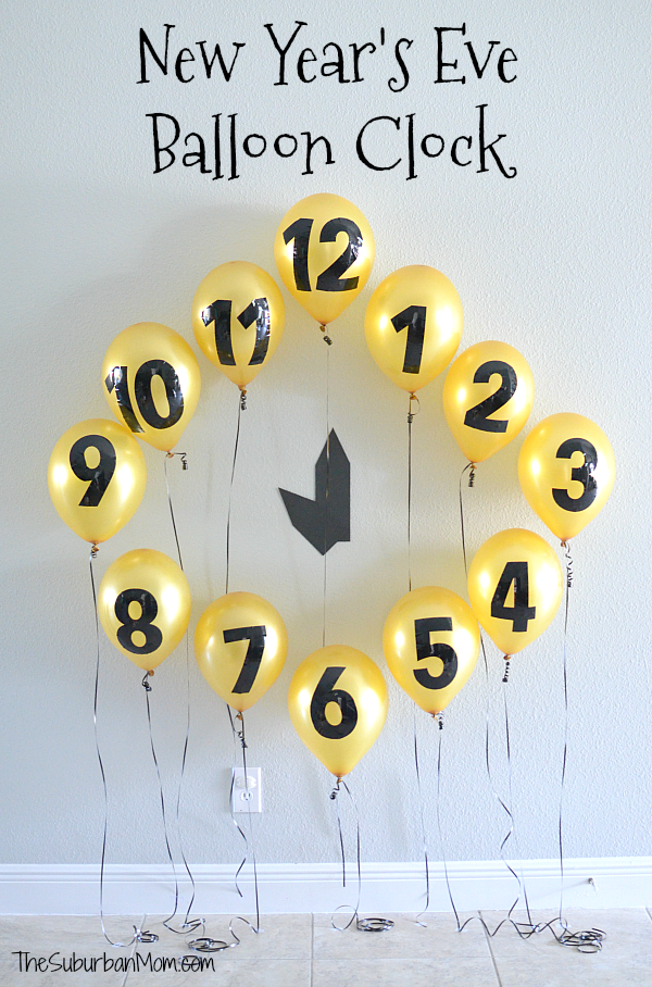 An image of balloons creating a clock.